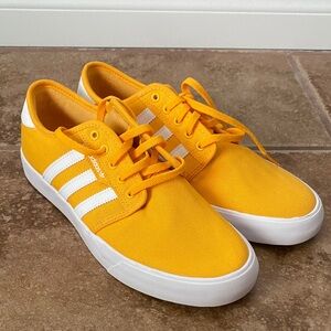 Adidas Yellow Canvas Sneakers with White Accents